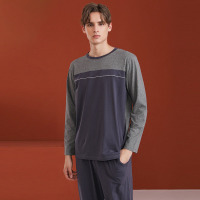 Fashion color contrast splicing home clothes 19