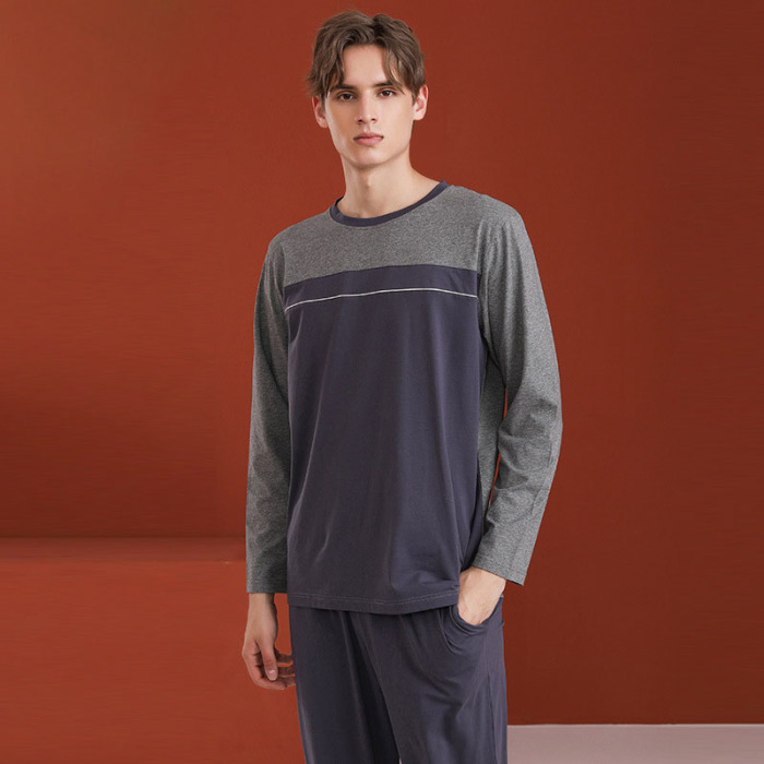 Fashion color contrast splicing home clothes 19