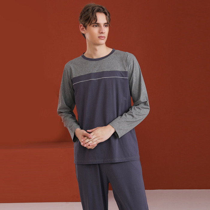 Fashion color contrast splicing home clothes 19