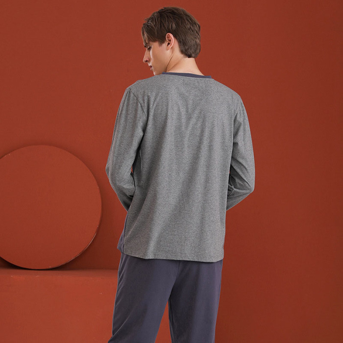 Fashion color contrast splicing home clothes 19