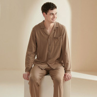 Gentleman lapel modal pajamas 04