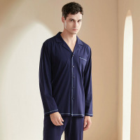 Gentleman lapel modal pajamas 04