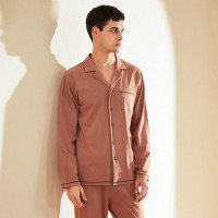Gentleman lapel modal pajamas 04