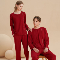 Simple Modal Cotton Couple Pajamas 33