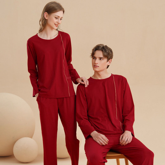 Simple Modal Cotton Couple Pajamas 33