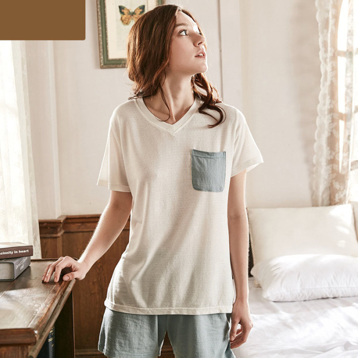 V-neck ultra-thin cool loungewear 38