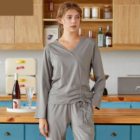 drawstring long sleeve pajamas 97