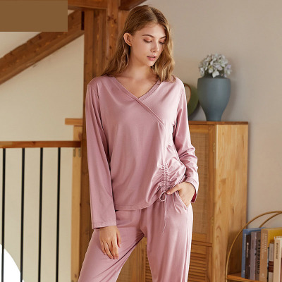 drawstring long sleeve pajamas 97