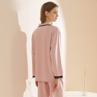 Elegant Lace Lapel Loungewear 87