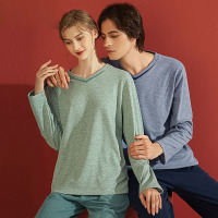 Fleece thickened V-neck loungewear 54