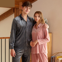 Gentleman gold velvet home clothes 49