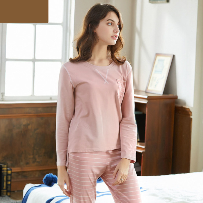 Knit cotton striped pajamas 63