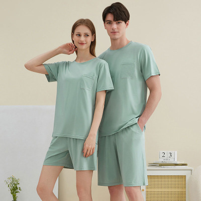 round neck couple pajamas 91