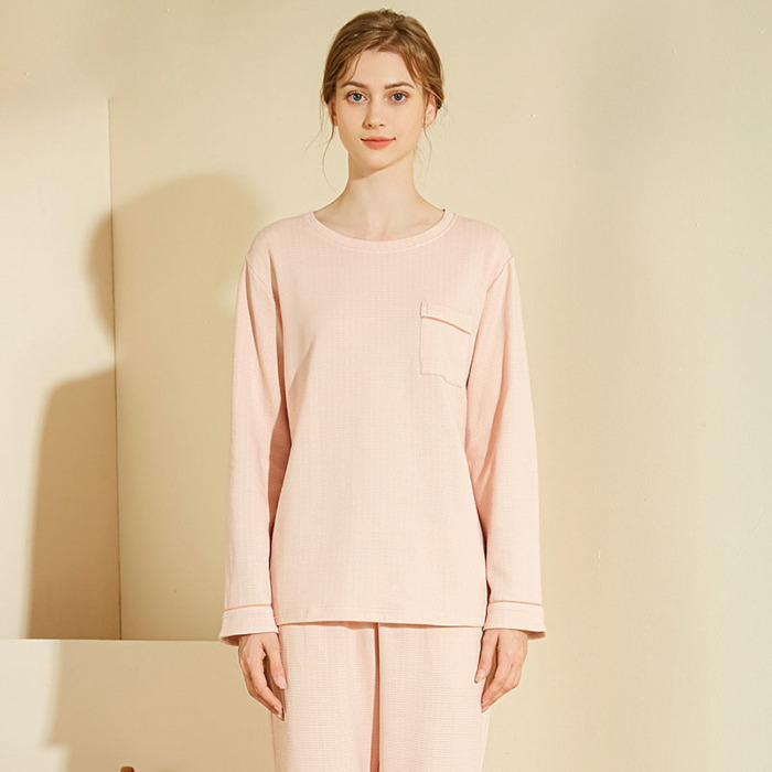 Round neck pullover thick cotton pajamas 66