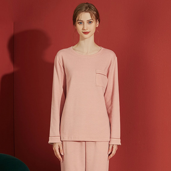 Round neck pullover thick cotton pajamas 66