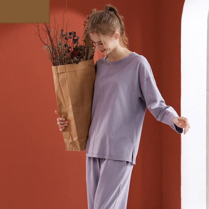 simple european style round neck pajamas 61