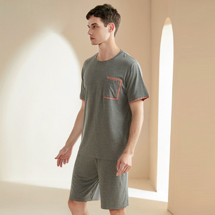 solid color casual pajamas 47