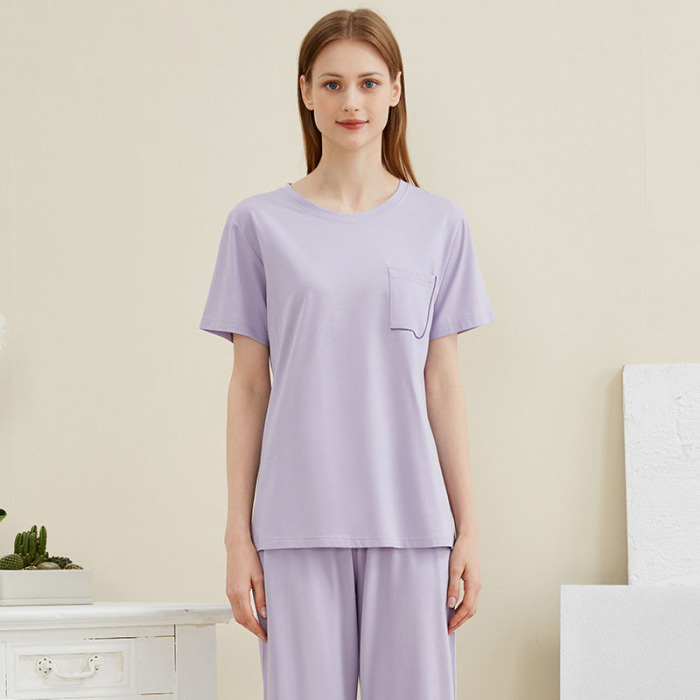 Solid Color Casual Soft Homewear 92