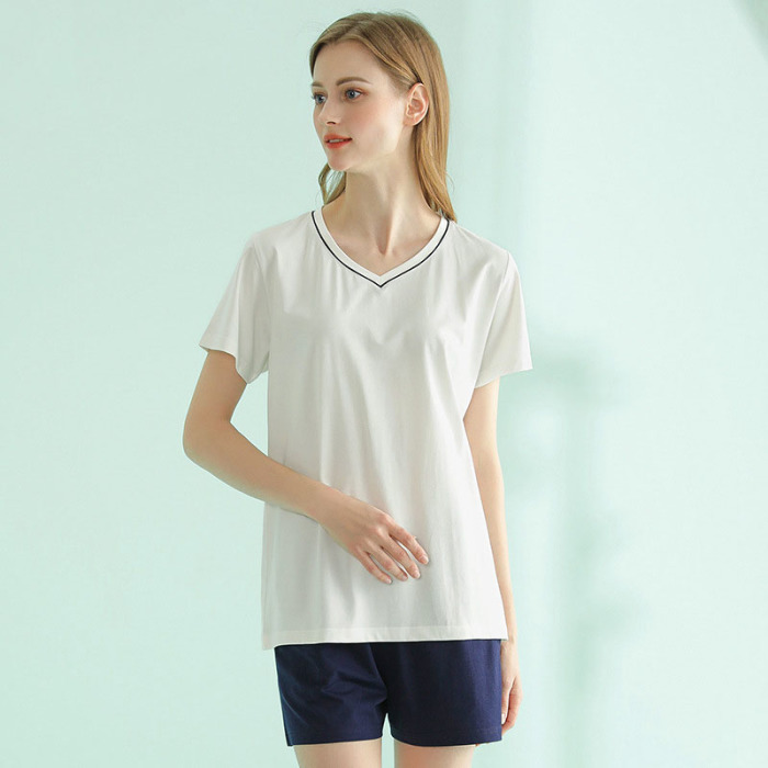 V-neck simple high-quality pajamas 102