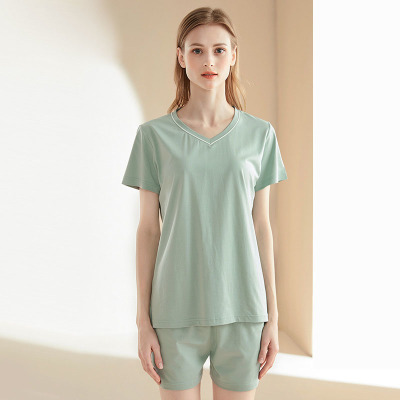 V-neck simple high-quality pajamas 102