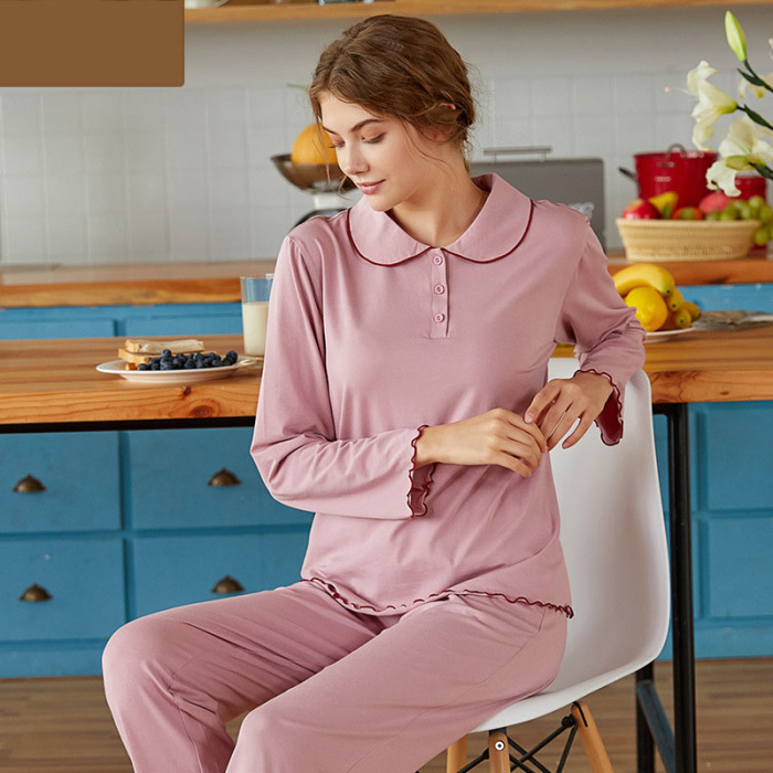 Doll collar ruffle loungewear 103