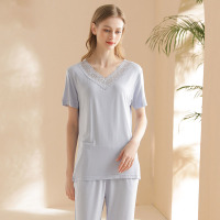 Feminine Lace V-Neck Pajamas 118