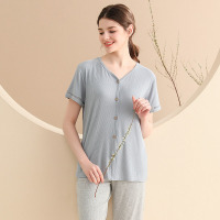 Knitted ribbed short sleeves 109