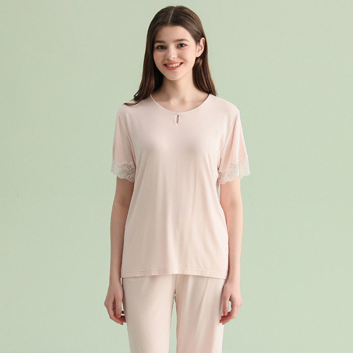 Knitted Soft Lace Pajamas 108