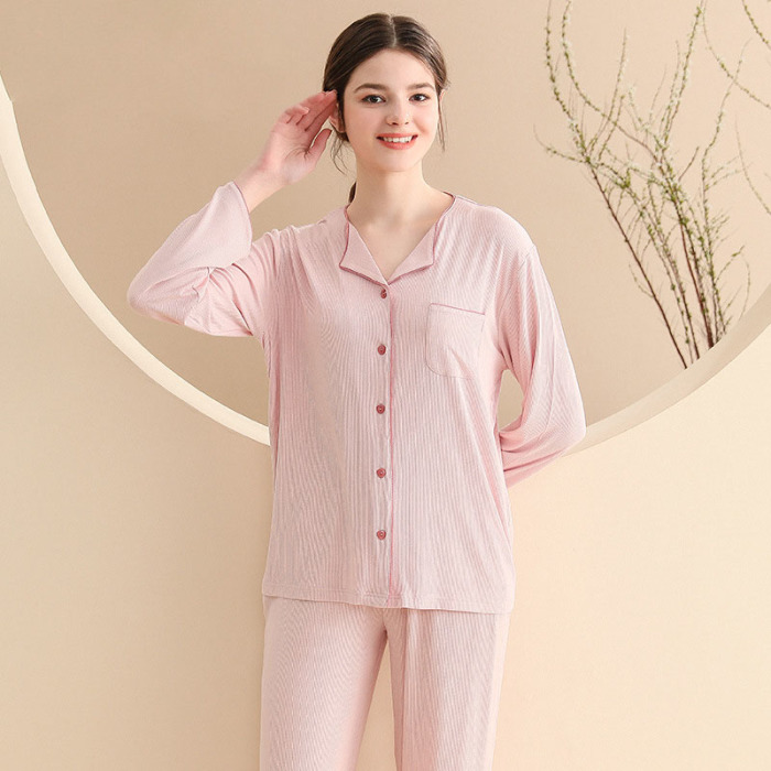 Lace Soft Knit Pajamas 114