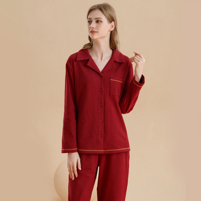 lapel fleece pajamas 135