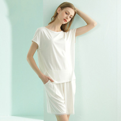 loose lace and ribbed pajamas 120