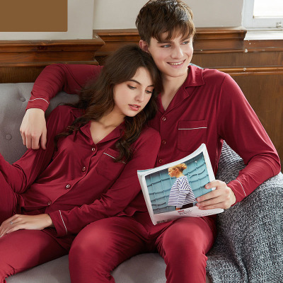 Modal lapel pajamas 113