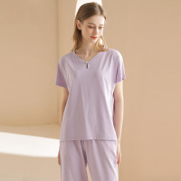 Pearl Button Short Sleeve Pajamas 105
