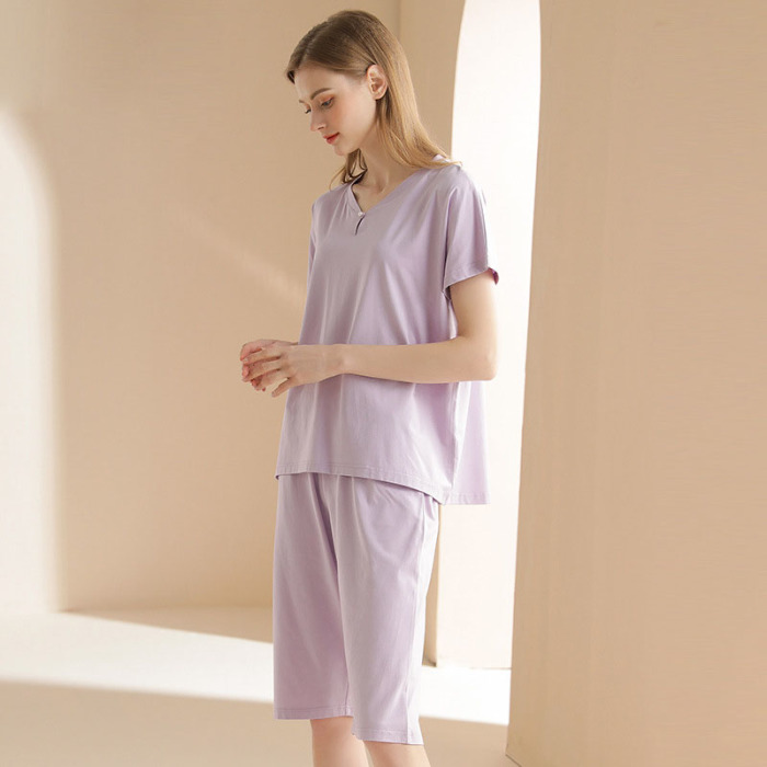 Pearl Button Short Sleeve Pajamas 105