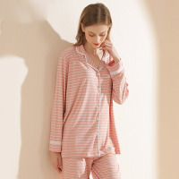 Simple colorful yarn striped pajamas 123