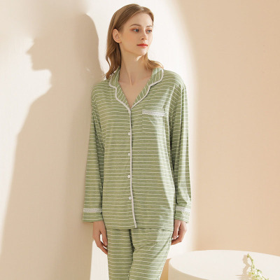 Simple colorful yarn striped pajamas 123