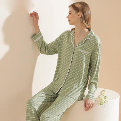 Simple colorful yarn striped pajamas 123