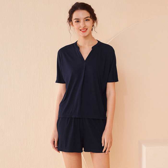 Solid color knitted simple home clothes 112
