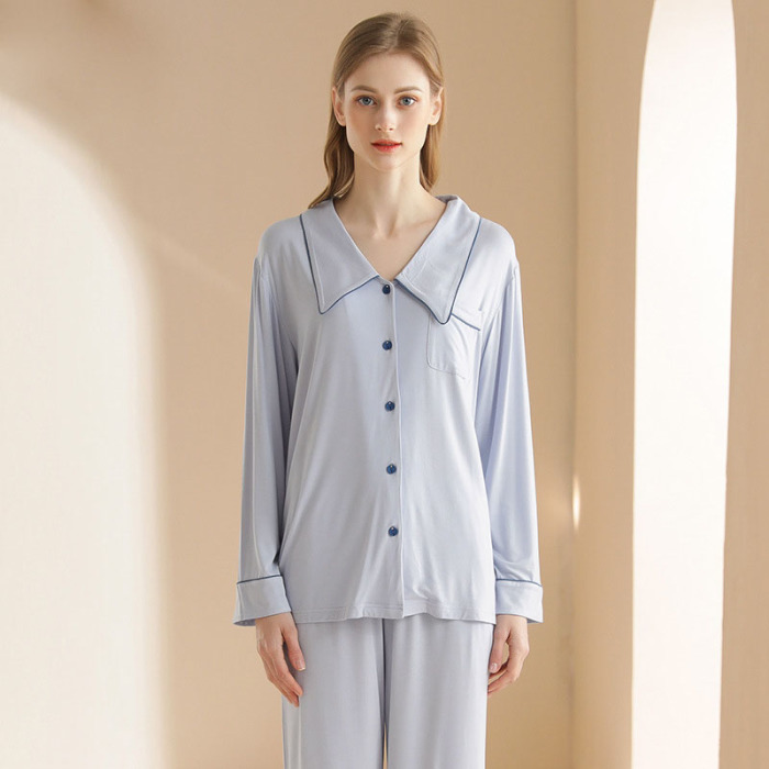 Sweet Lapel Lapel Loungewear 107
