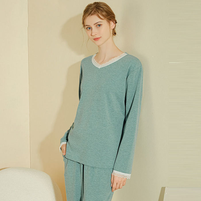 V-neck cashmere pajamas 134