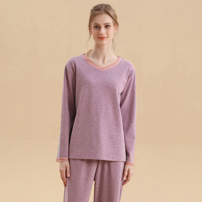 V-neck cashmere pajamas 134