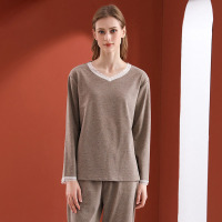 V-neck cashmere pajamas 134