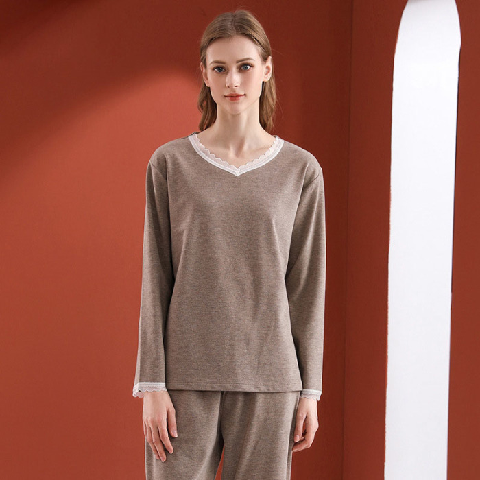 V-neck cashmere pajamas 134